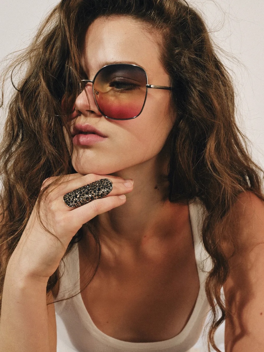 ZARA RHINESTONE SHUTTLE RING